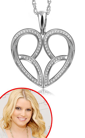 Jessica Simpson, Diamond Heart Necklace